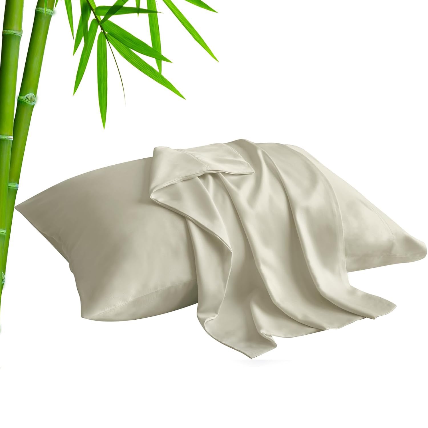 BEDELITE King Pillow Cases Set of 2, Rayon Derived from Bamboo, Linen