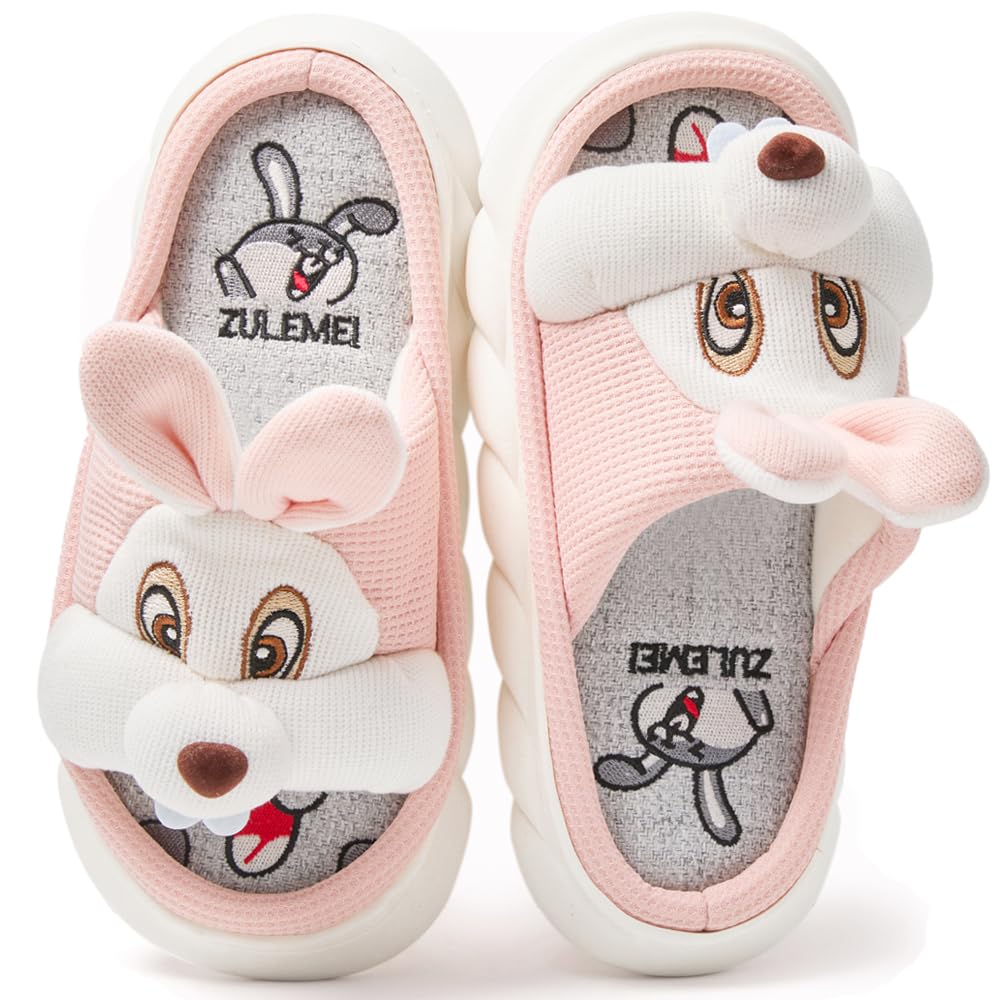 Coswind Kuh Hausschuhe Damen Herren Plüsch Pantoletten Winter Weiche Warme Bequeme Flauschige Tiere Leichte Kuschel Rutschfeste Cozy Geschlossen Lustige Schuhe