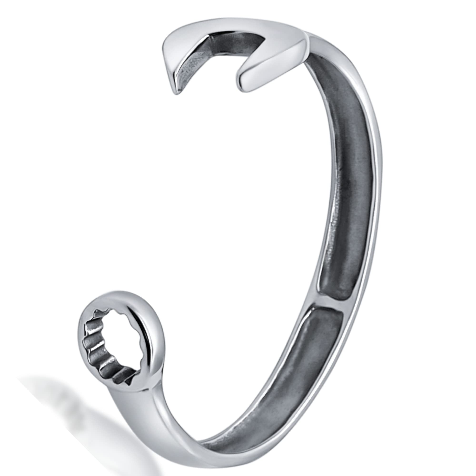 INTERNATIONAL BRANDS EXCESS STOCK TRADING U.K. I BEST U.KMen's Silver Mechanic Spanner Tool Wrenches Bangle 316L Stainless Steel Bracelet, Stainless Steel