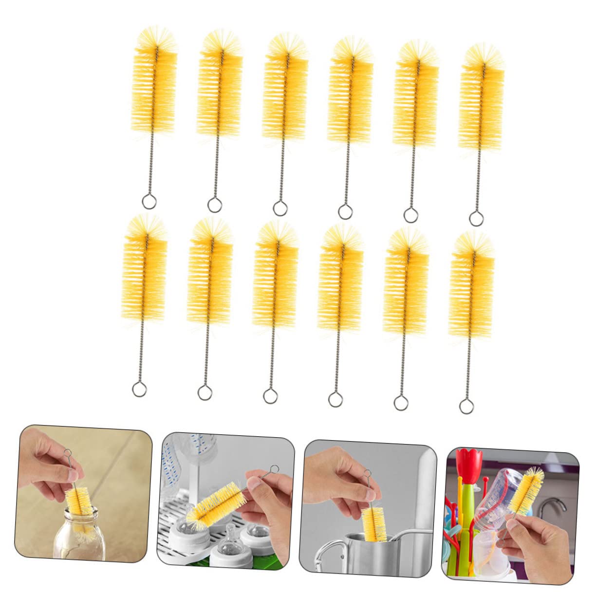 MAGICLULU 5 Set Di Detergenti Portatili Multifunzione Per Biberon Spazzola Per La Pulizia Di Biberon Versatile 12 Pezzi * 5