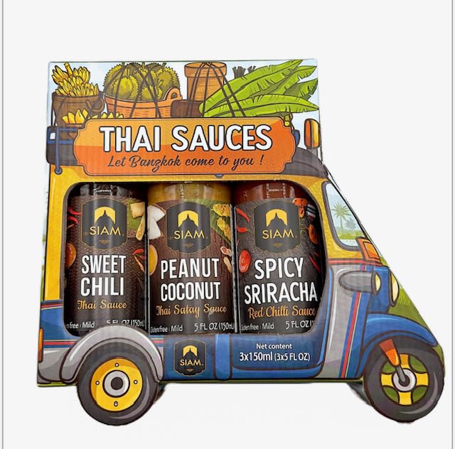 Thai Sauces 3 in 1 pack Sweet Chili, Peanut Coconut Satay