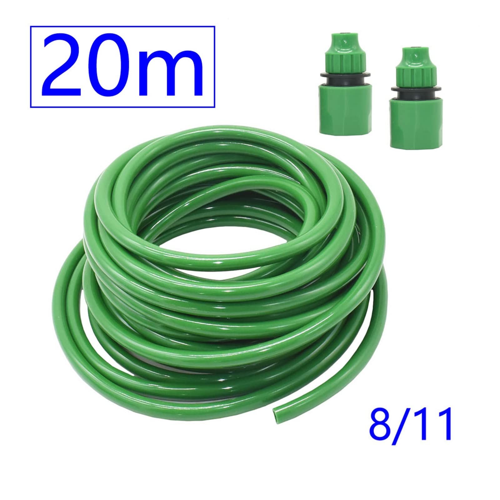 ISCBAFYX 50-10 m Vert ; Arrosage du Tuyau d'irrigation du ; Conduite d'eau Flexible 4 mm 8 mm largement utilisée (3I8 x 20 m)