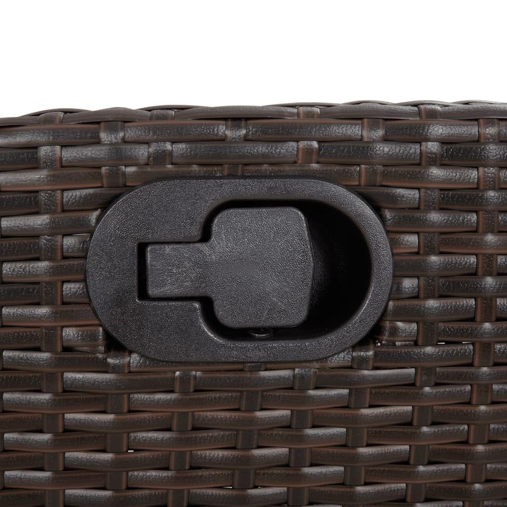 Poltrona reclinabile da giardino con cuscini in rattan sintetico marrone Sedie da esterno resistente alle intemperie, poltrone per terrazze, mobili da giardino, poltrone da giardino