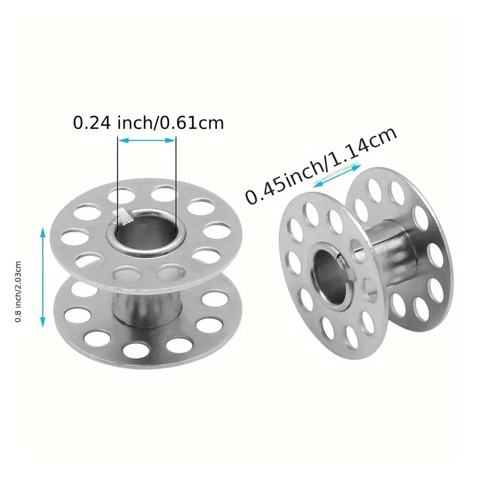 canillas maquina coser 25 bobinas de máquina coser acero inoxidable compatibles con máquinas industriales y domésticas para MáQuinas de Coser Industriales(4pcs25GSXHKong)