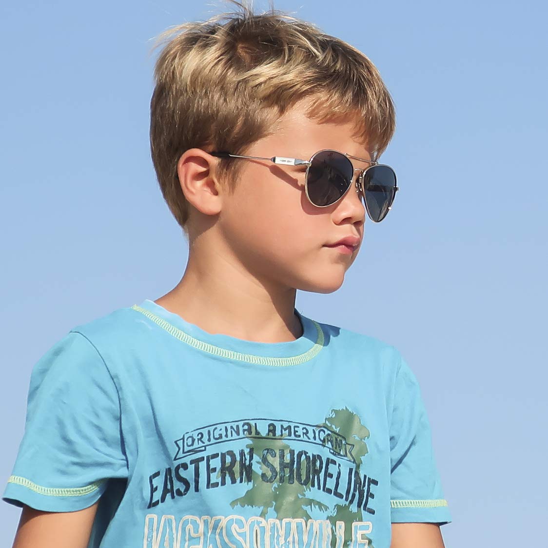 ActiveSol Kinder-Sonnenbrille Iron Air, 6-12 Jahre, Piloten-Design