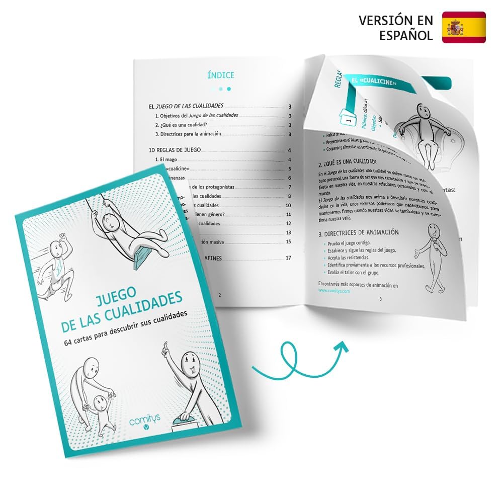 Comitys - Juego de Las Cualidades: Juego de Cartas de Preguntas y Conversación para Adultos, Parejas y Familia | Juegos de Mesa Adultos Divertidos en Español