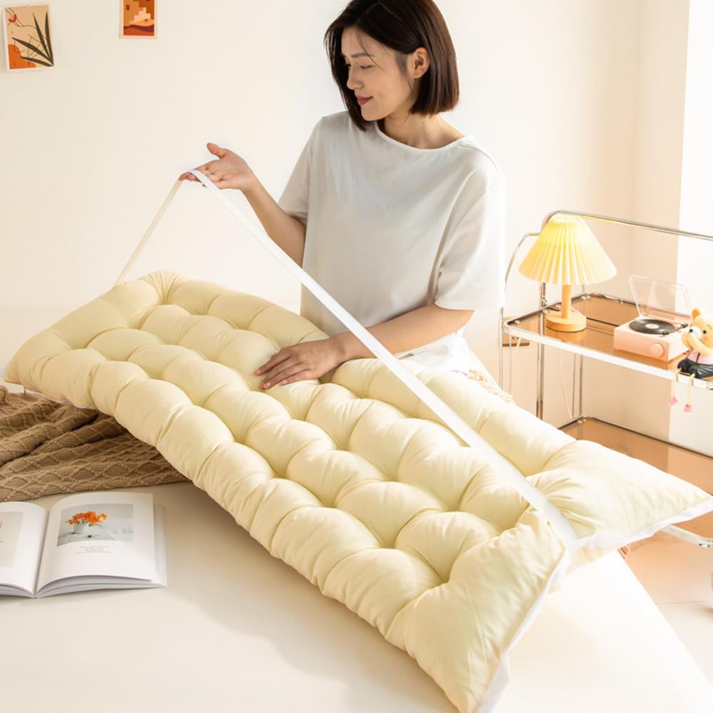 GeRRiT - Grande cuscino per testiera del letto, cuscino di supporto lungo per lettura, per letto matrimoniale una piazza e mezza/matrimoniale grande/matrimoniale king, cuscino lombare a cuneo seduto a