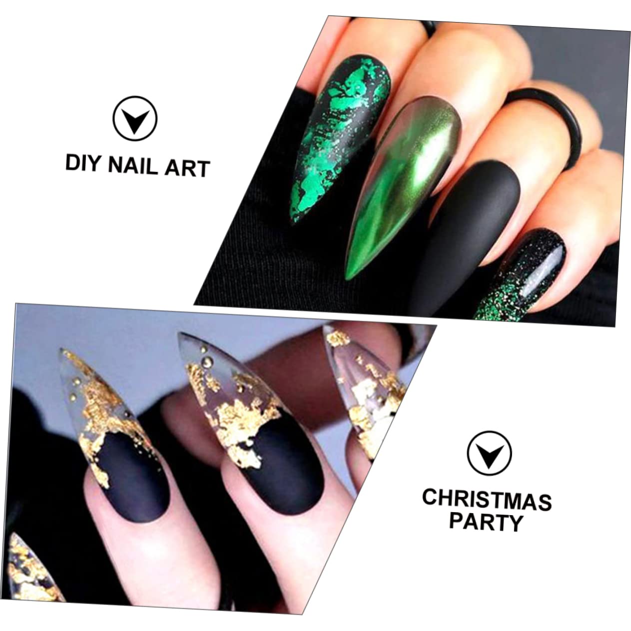 Healvian Kit Per Manicure Con 3 Set Di Decorazioni Per Unghie Con Glitter E Paillettes Facili Da Applicare Per Natale Ogni *3