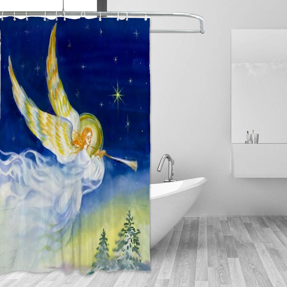 Rideau de douche ange en tissu imperméable 150x180 cm