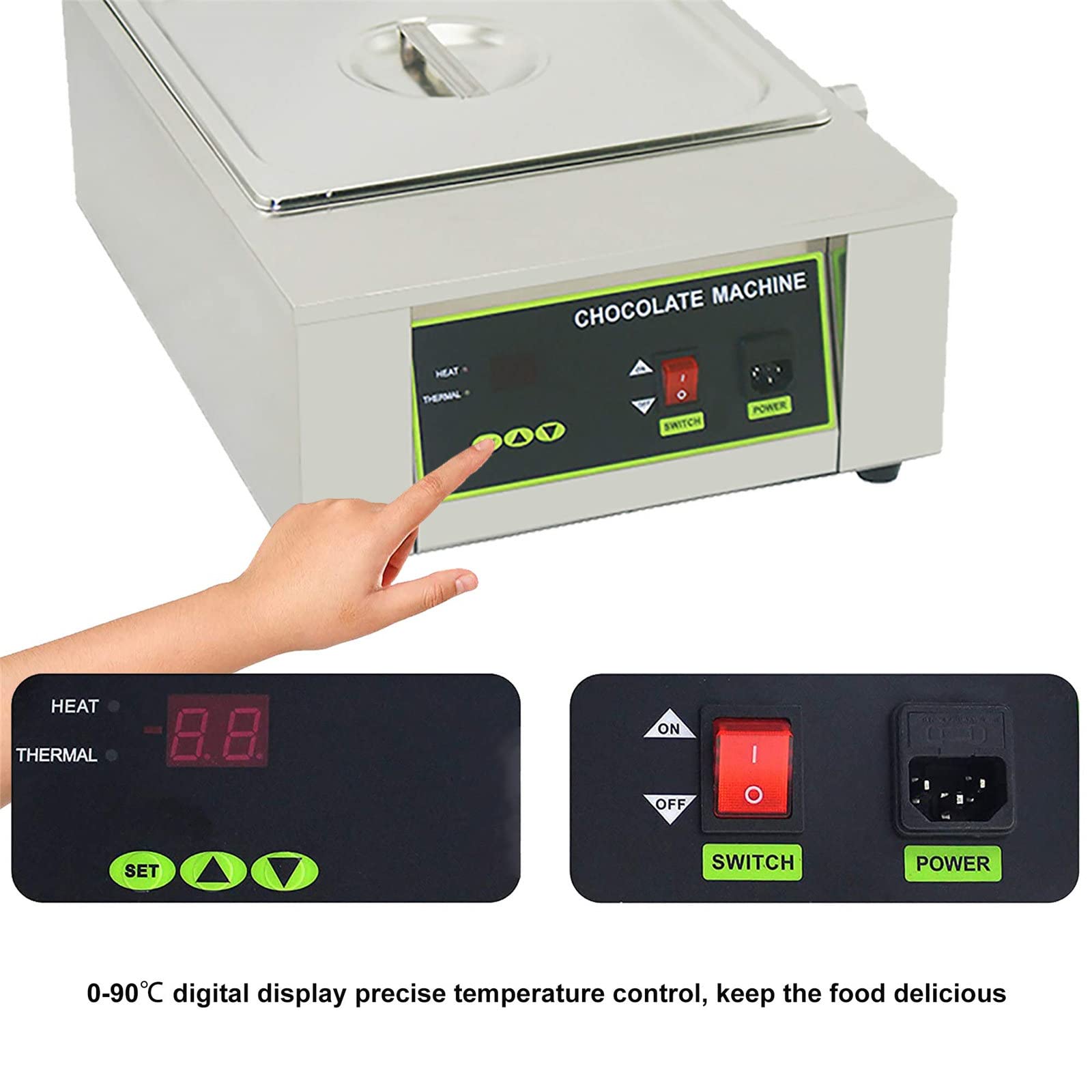 Machine De Trempe De Chocolat, Chauffe-Chocolat Électrique, Pot De