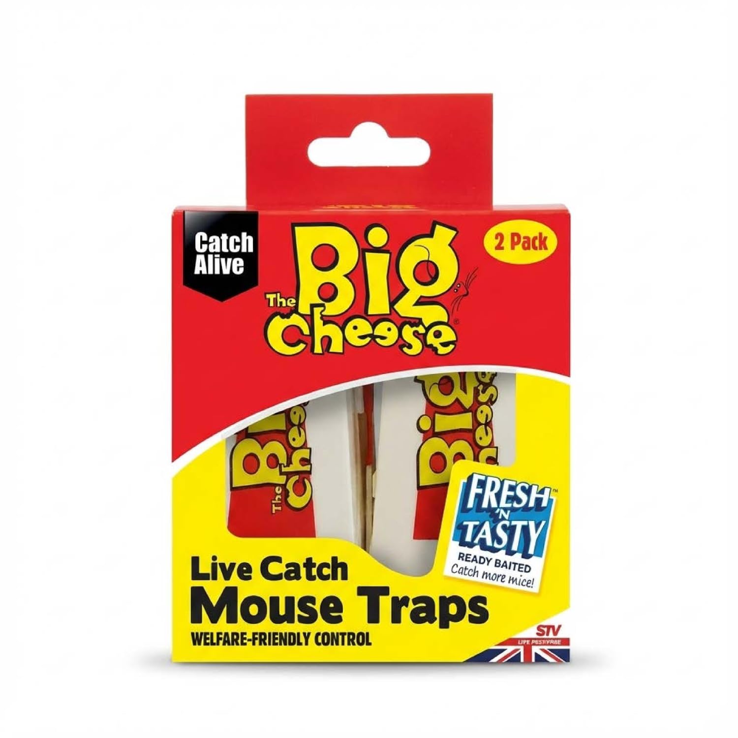 The Big Cheese STV155 Set of 2 Live Mouse Traps, Multi-Colour, 3.5 x 12 x 15.8 cm-image-21