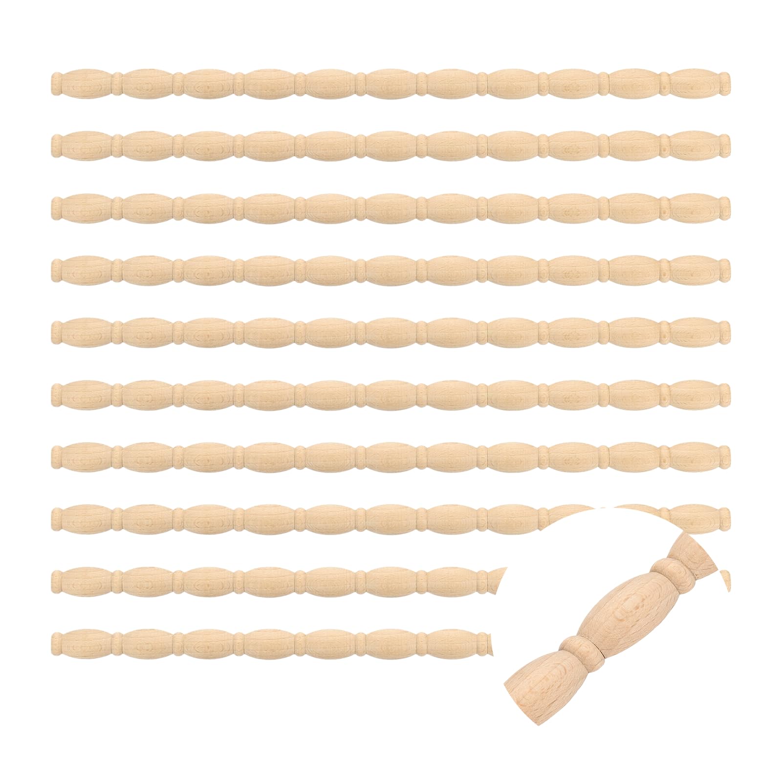 Moulure en bois brut 3D relief haut de gamme pour finition de meuble 10pc