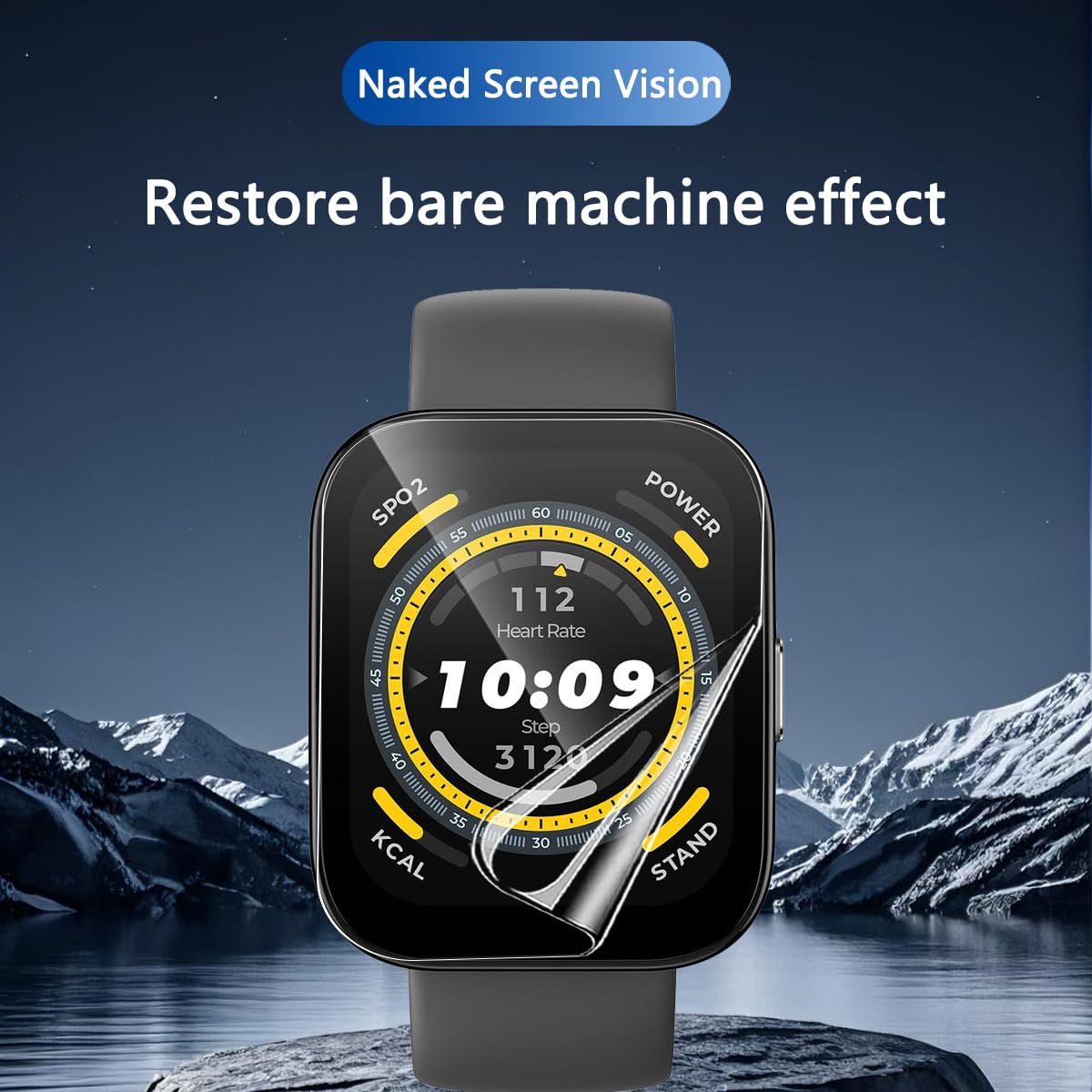 4 Pellicole TPU 9H Per Amazfit Bip 5 – Anti-bolla, Trasparenti 3D, Antigraffio E Oleorepellenti - 5