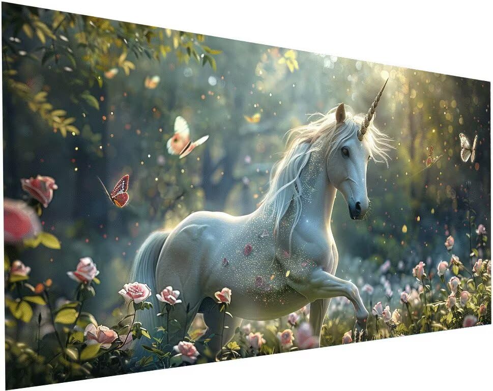 Loisirs créatifs adultes broderie diamant licorne pour s'évader et créer une œuvre féerique