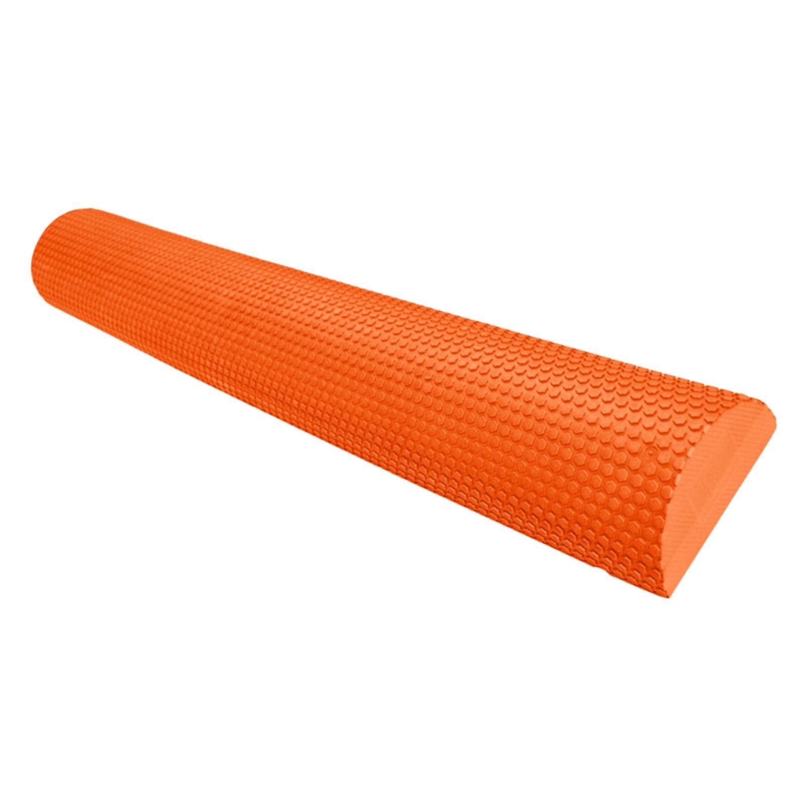 Mezza Foam Roller Rullo Massaggio Muscoli Allenamento Equilibrio Eva Alta Densità Galleggiante Antiscivolo Resistente Adatto per Palestra Casa Y, Arancione 90 cm x 7,5 cm