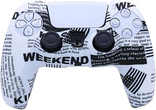 PS5 コントローラーカバー コントローラーカバー ホワイト×ブラック