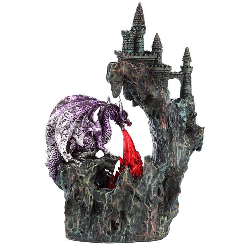 Puckator DRG507 Dark Legends Fire Breather LED Cliff Top Castle, Colourful, único - Image 3