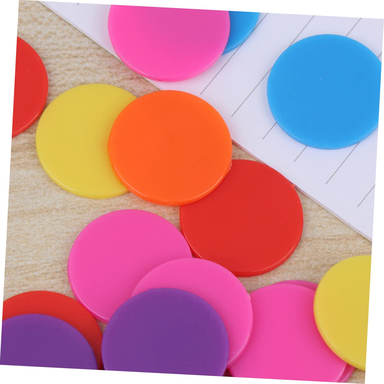 Toddmomy 2sets Plastic Poker Chips Set for Home Math Learning Smooth Edges Quality Material 200pcs*2