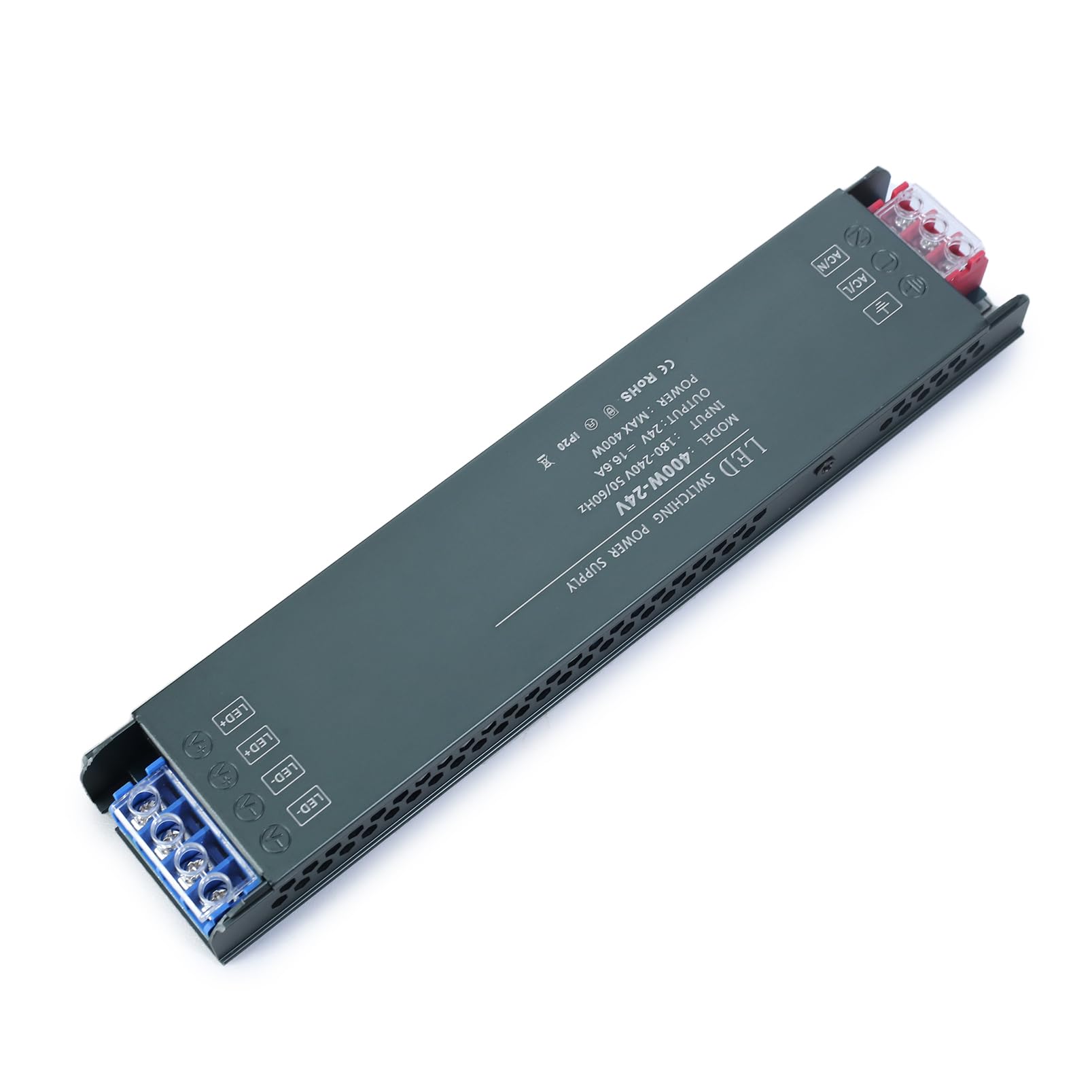 KSIBNW 24V LED Driver 24V 400W Transformer AC 240V to DC 24V 16.6A Constant Voltage Power Supply Ultra Slim Low Volt Transformer Adapter for LED Strip Light