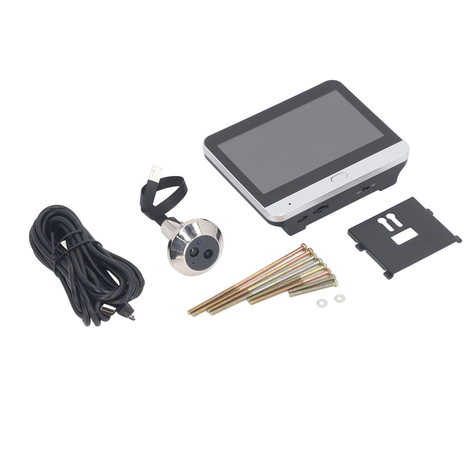 Cryfokt Timbre con Vídeo Inteligente, Cámara de Timbre WiFi Inalámbrica 1080P con Pantalla LCD IPS de 4,3 Pulgadas, Intercomunicador de 2 Vías, Detección de Movimiento PIR, Visión