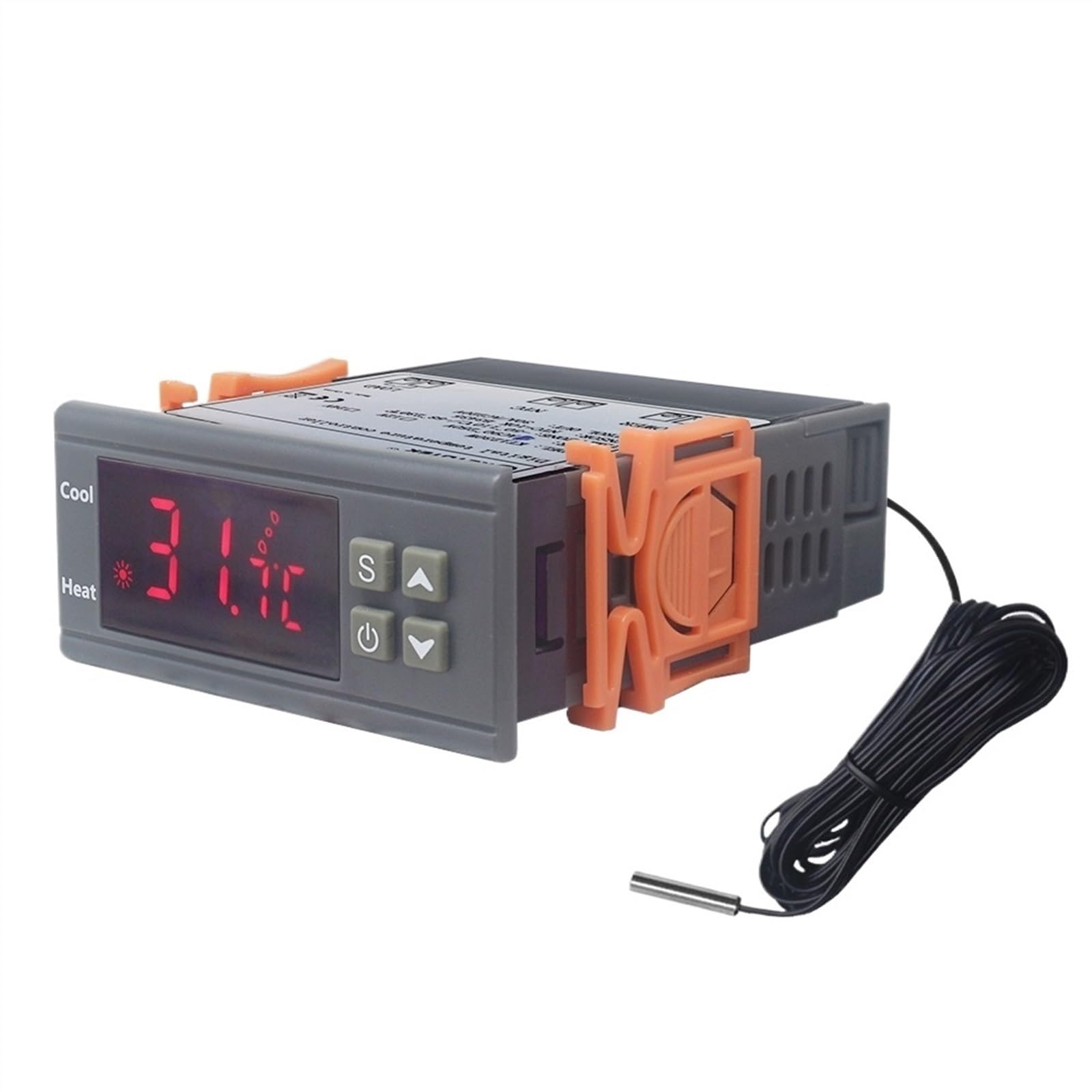 ZXAOMMBEA 30A C/F Digital Thermostat Temperature Controller Regulator 110V 220V Incubator LED Display NTC Sensor