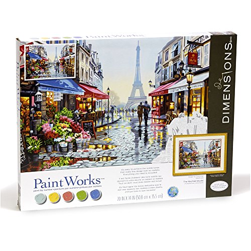 Dimensions Paris Flower Shop Paint By Numbers For Adults, 20'' W X 14'' L, Multi #TOP1