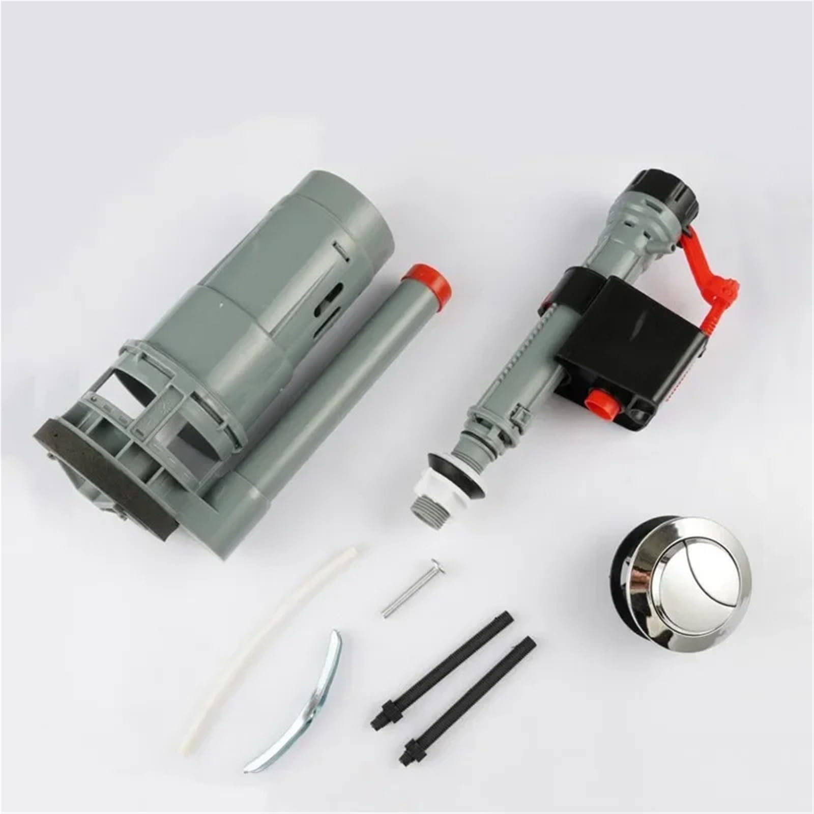 Mecanismo de descarga para WC Toilet Water Tank Repair Fittings Set Cistern Dual Flush Valve with Push Button Closestool Outlet(24cm)