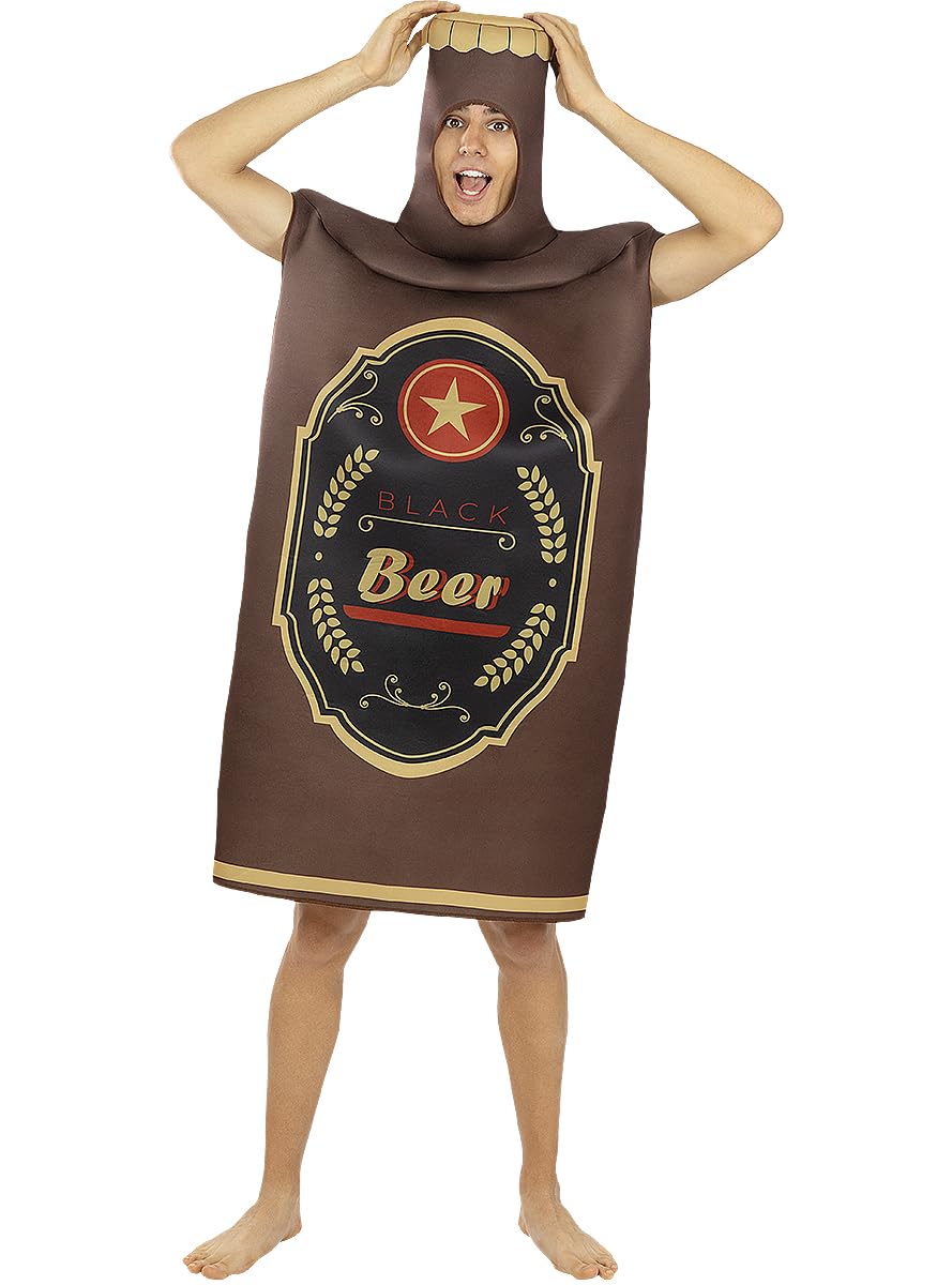 Funidelia | Disfraz de Botella de Cerveza para hombre y mujer Bebida, Alcohol, Comida, Beer - Disfraz para adultos y divertidos accesorios para Fiestas, Carnaval y Halloween - Talla única - Verde