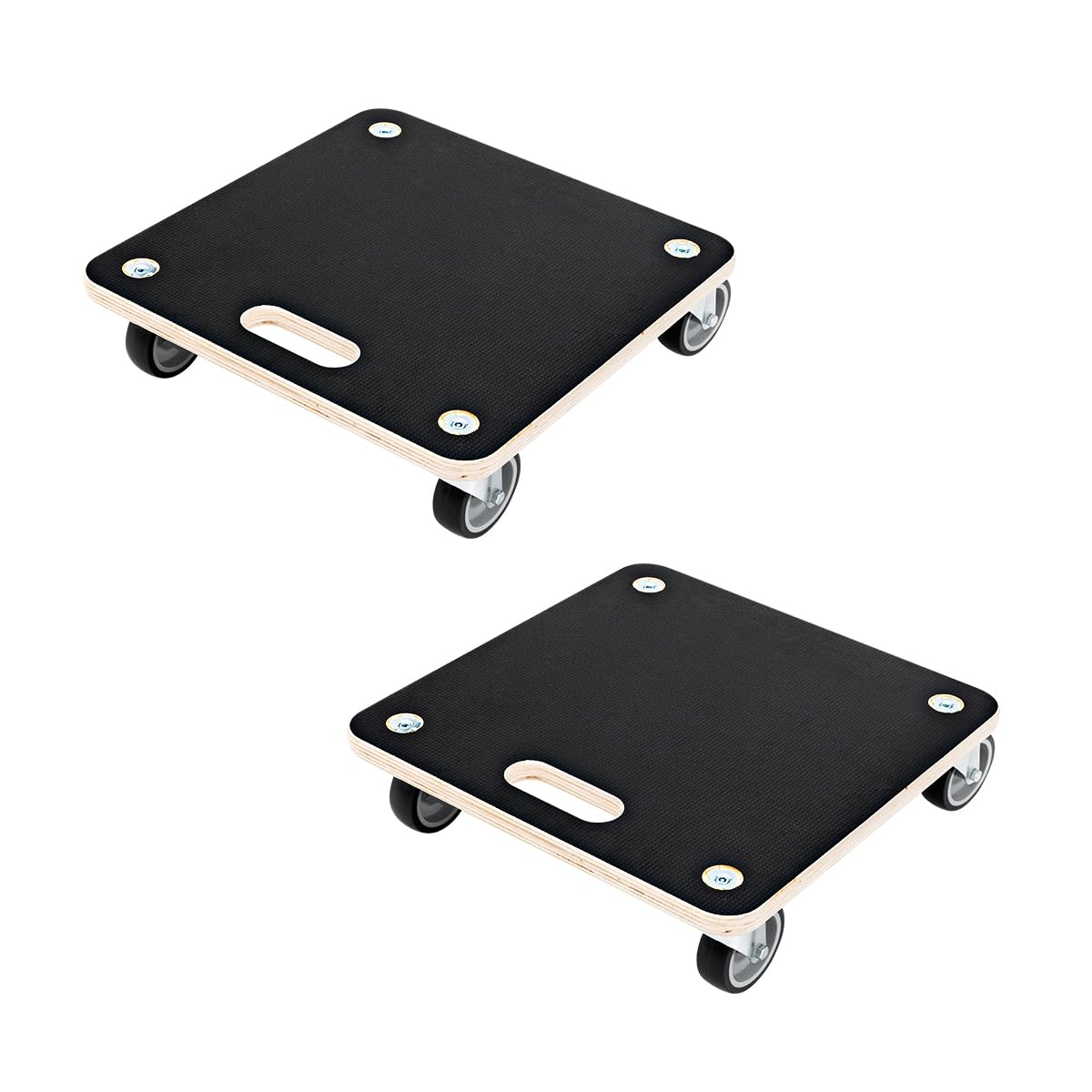 (2 Pack) Heavy Duty 551LB Square Moving Dolly - 3" TPR Wheels, Sturdy Plywood Base, No Assembly - for Appliances, Boxes, Garage & Retail Use