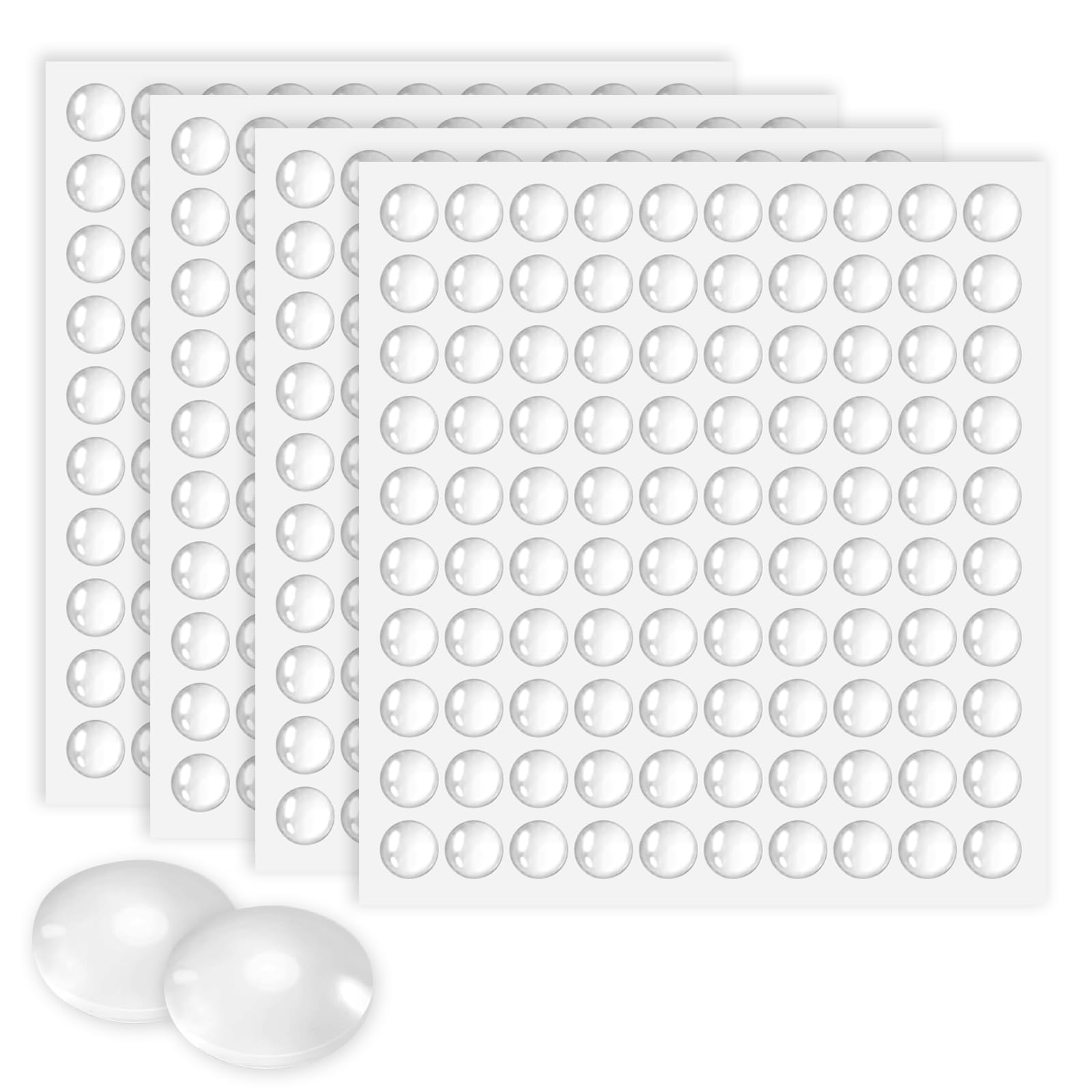 Jmoot Clear Door Bumper Pads, 400Pcs Cupboard Door Stoppers 6 * 2Mm Rubber Pad Stop Slamming Self Adhesive Furniture Bumpers For Cabinet