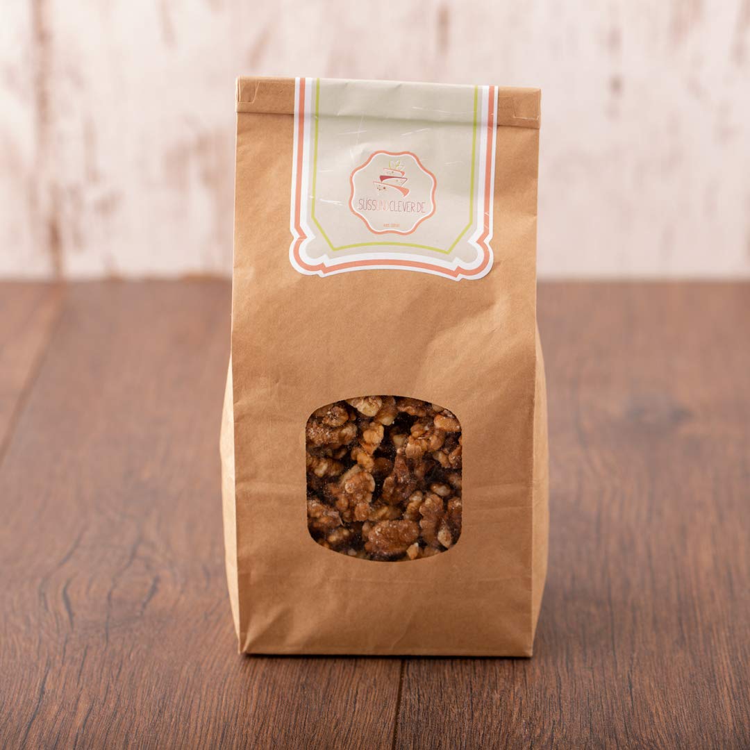 süssundclever.de® | Bio Walnusskerne | Hälften | 1,0 kg | hochwertiges Naturprodukt | unbehandelt und 100% natürlich | plastikfrei und ökologisch-nachhaltig abgepackt | helle Kerne