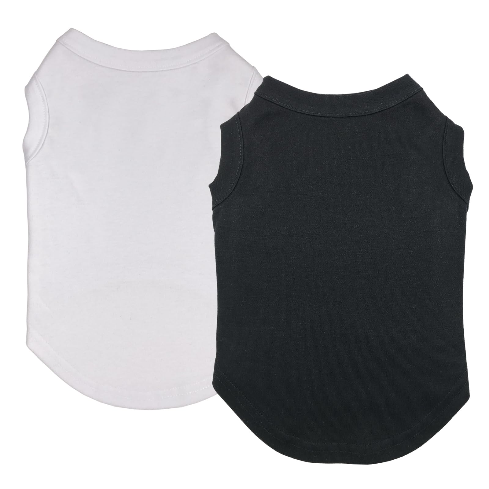 Izefia 2 Pièces Chemise pour Chien Vêtements 2pcs Chiot T Shirt Respirant Chemise Vierge Cool Été Coton Gilet Chiot Chat Moyen