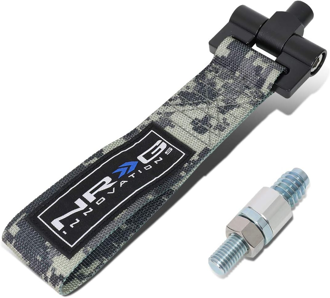 TOW-E30CM2 Nylon Bumper Tow Hook Strap Belt Kit Compatible with BMW E30 3-Series 318i 325i 84-92