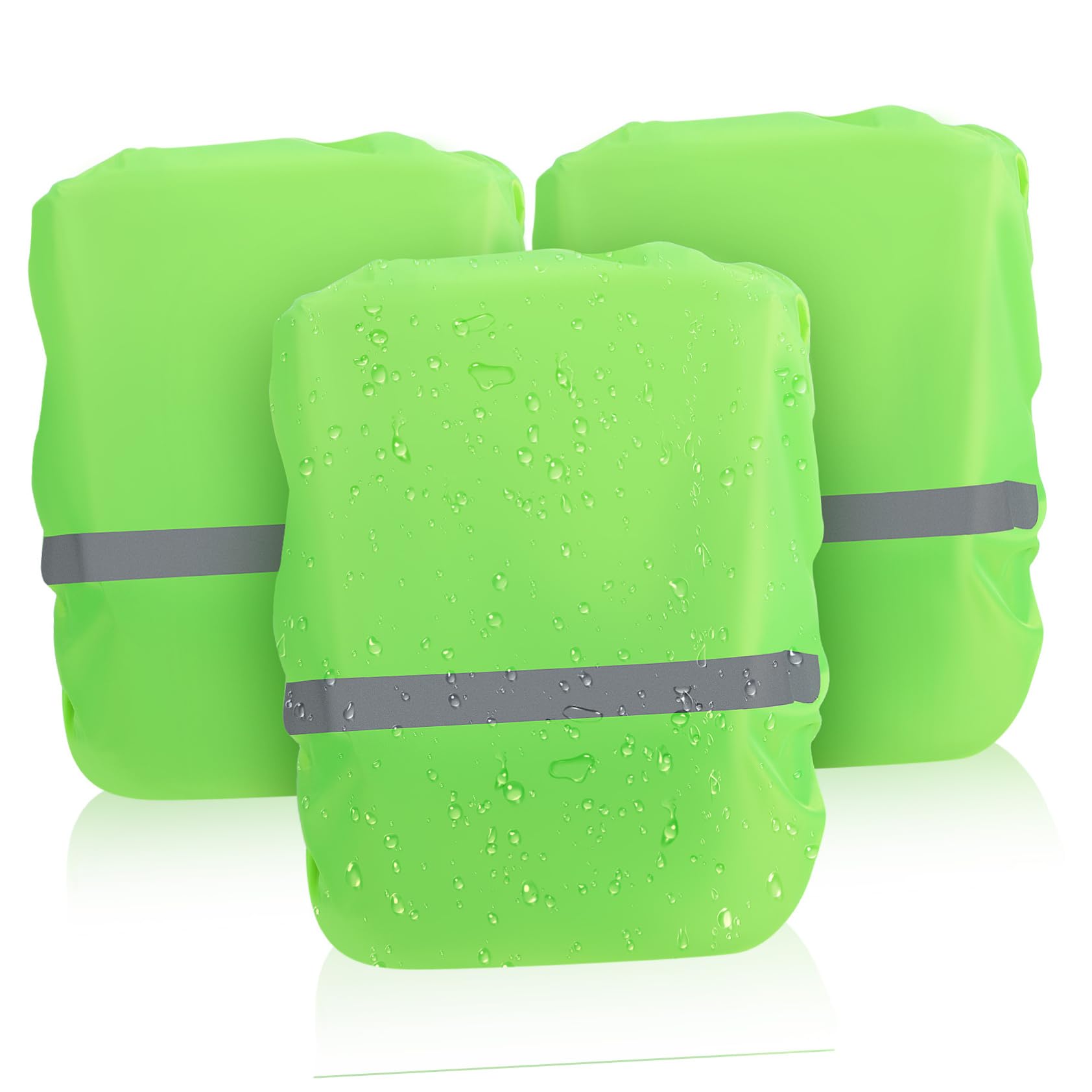 Milisten Backpack Protector Cover 3-Piece Rainproof Rain Fly for Outdoor Activities Lightweight Reflective