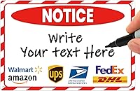 Vista 16 de Señal de entrega de paquetes de aluminio sin óxido ALKB para uso en exteriores 8 x 12 pulgadas, "Por favor, deja el paquete aquí