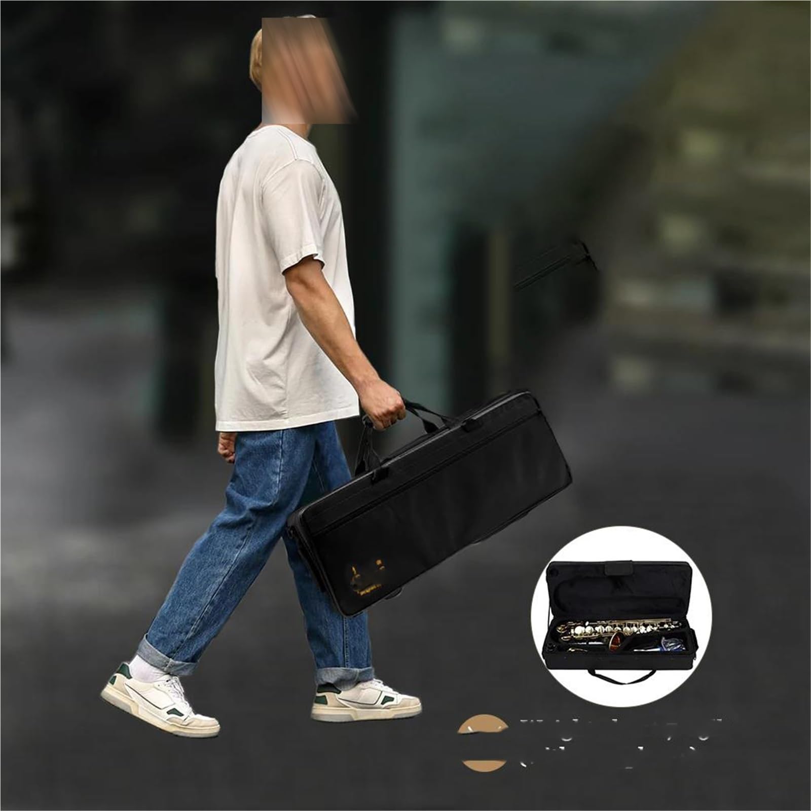 Sassofono contralto in Si piccolo strumento a fiato con ance in scatola e kit di pulizia per principianti adulti Kit Sassofono