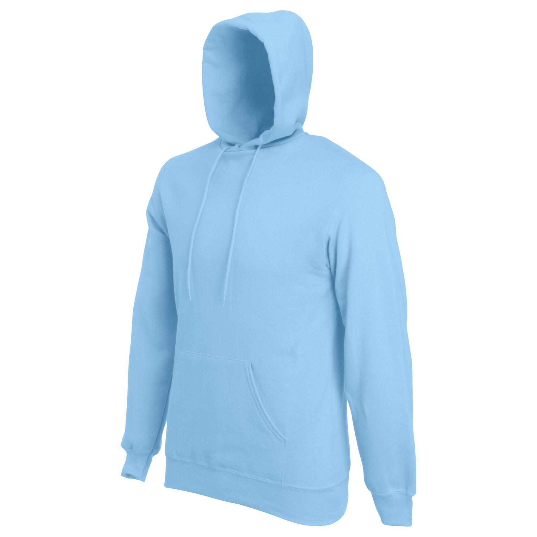 unisex adult Pull-over Classic Hooded Sweat, Light Blue, S UK