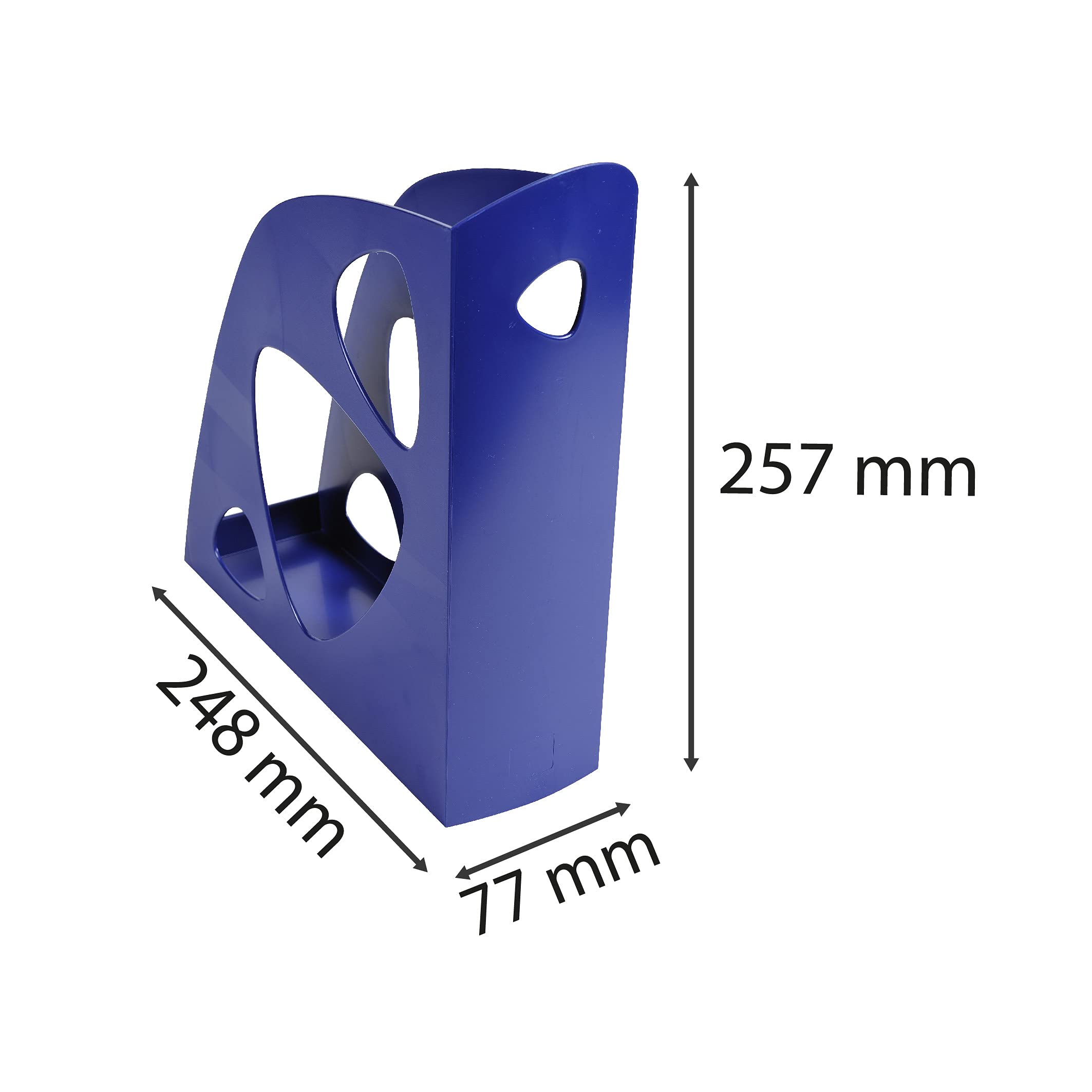 Exacompta 181104D 10er Pack Premium Stehsammler ECOMAG aus Recycling-Kunststoff Blauer Engel zertifiziert Office 248 x 77 x 257 mm Nachtblau, perfekt zur Aufbewahrung von Zeitschriften Katalogen