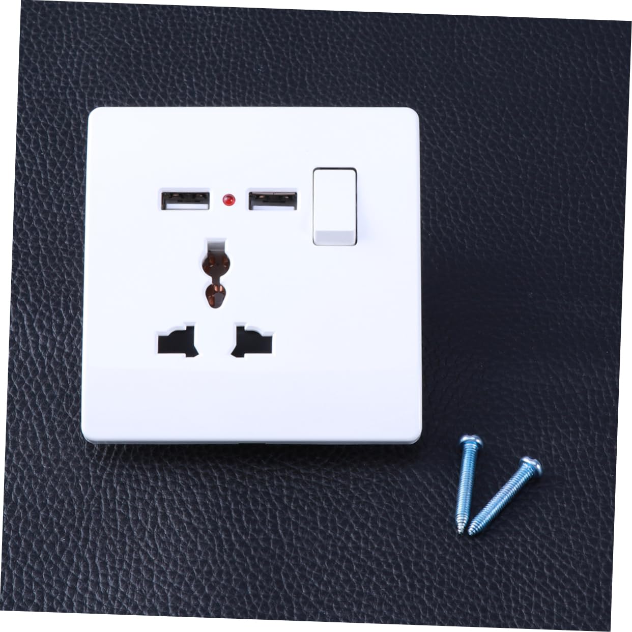 DOITOOL 3St Wandsteckdose mit Dual-USB Steckdosen-Wandplatte wandsteckdose mit usb -Steckdosen -Ladegerät für die Steckdose Wandsteckdose Frontplatte Weiß