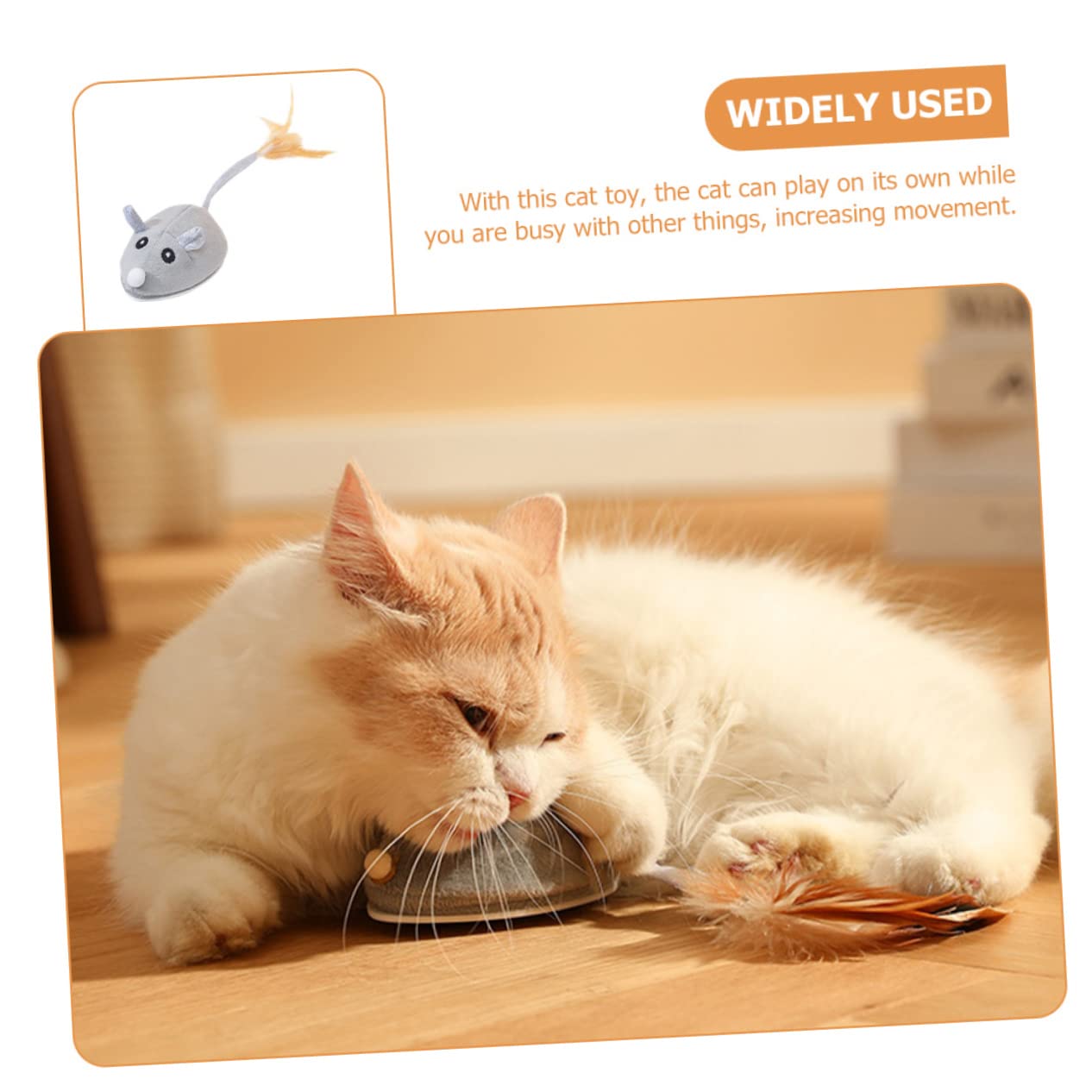 Happyyami 3 Piezas Juguete del Gato del Ratón Gatito Juguetes Pequeño Ratón De Juguete Juguetes para Mascotas Perezoso De Peluche Juguete Gatito Felpa Ratón Gato USB Plastico Abs