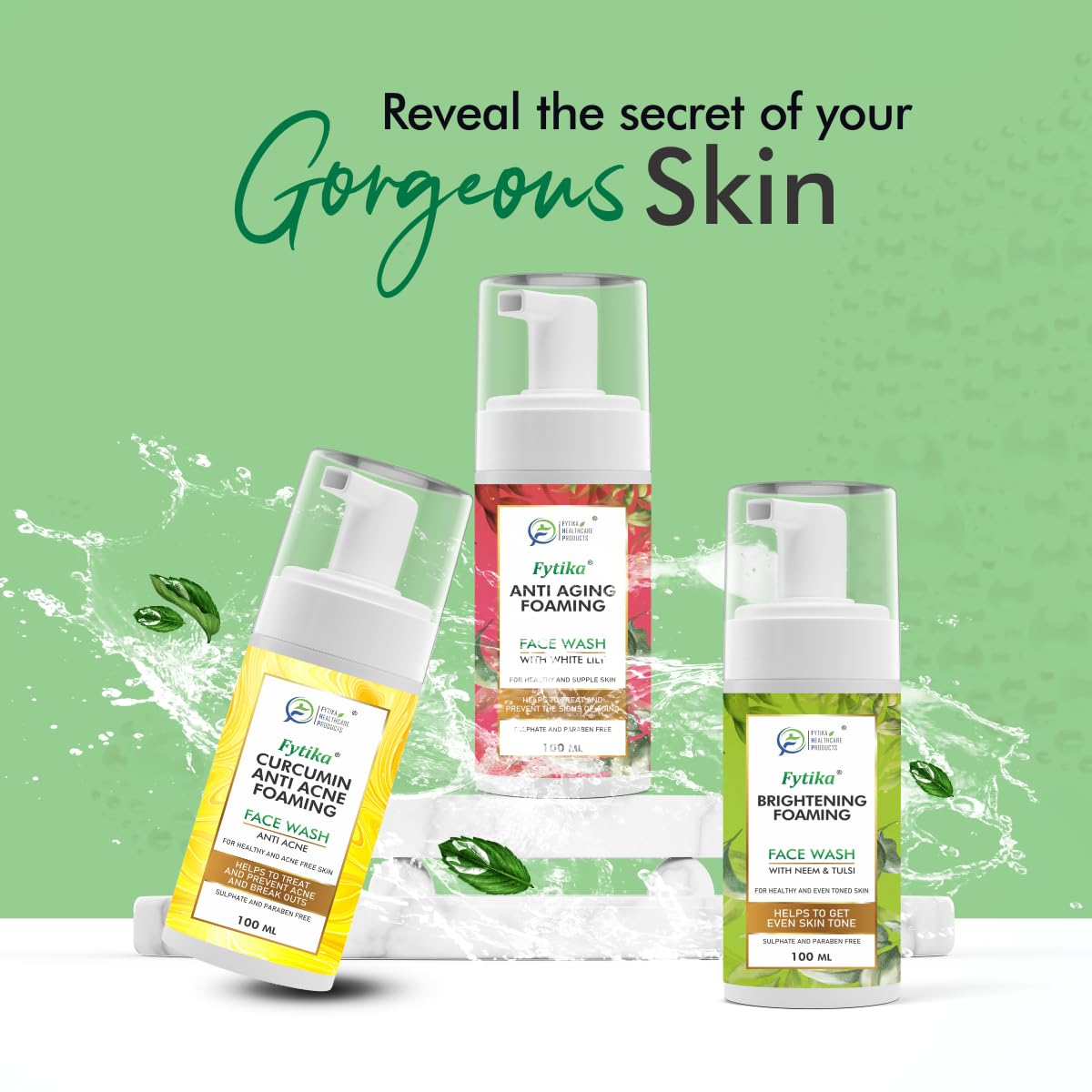 FYTIKA HEALTHCARE PRODUCTS Brightening Foaming Facewash - For Radiant Skin With Neem, Tulsi, Fights Pollution And Blackheads, Removes Tan, Paraben, And Sulphate-Free, For Women And Men - 100 Ml FYTIKA HEALTHCARE PRODUCTS Brightening Foaming Facewash - For Radiant Skin With Neem, Tulsi, Fights Pollution And Blackheads, Removes Tan, Paraben, And Sulphate-Free, For Women And Men - 100 Ml