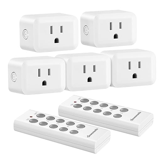 DEWENWILS Wireless Remote Control Outlet, Programmable and Expandable Electrical Outlet Switch
