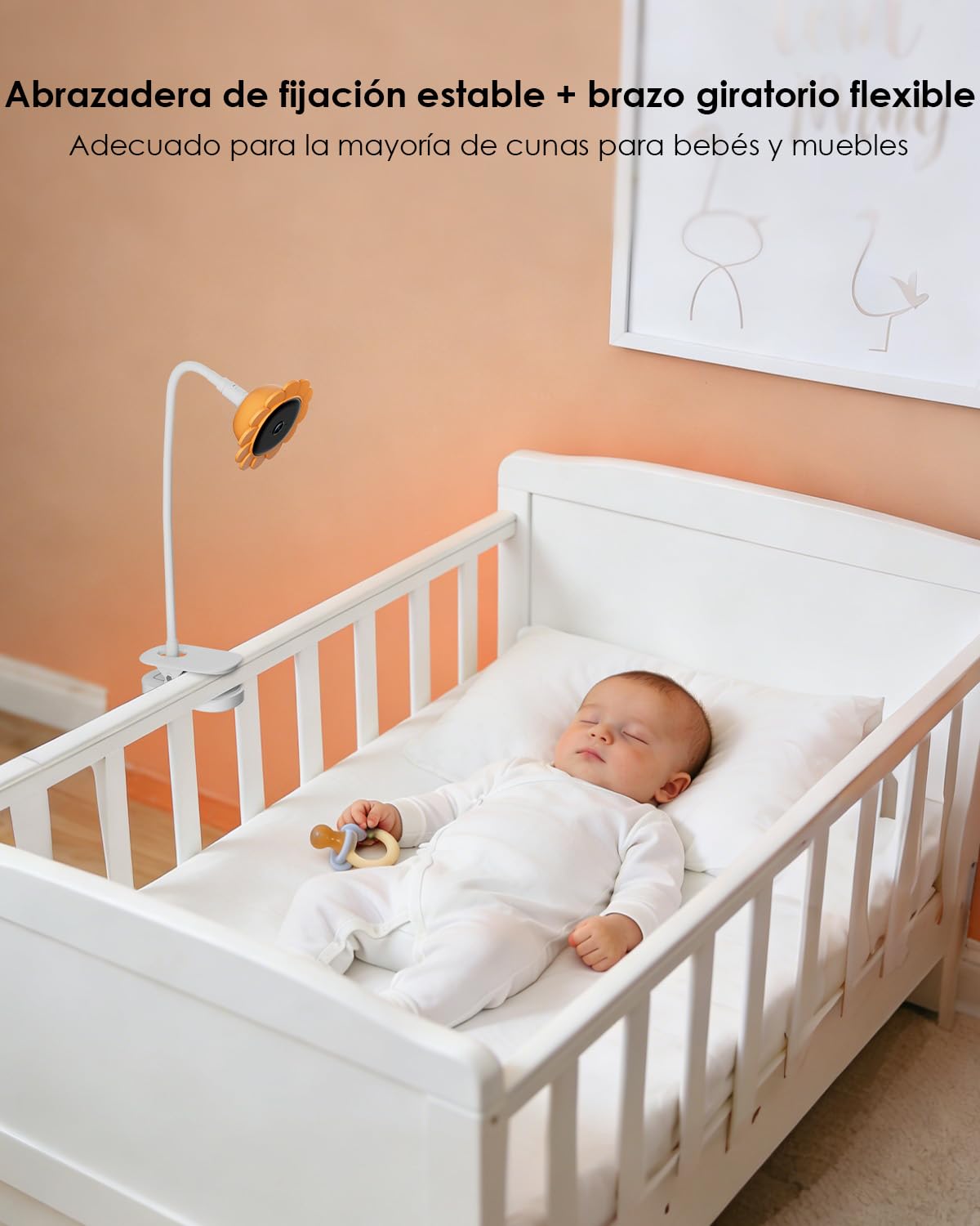 CZEview Babyphone con cámara y aplicación, Monitor de bebé con Video de 5,5 Pulgadas sin WiFi Entre la cámara y el Monitor, transmisión por móvil WiFi, visión Nocturna, Audio bidireccional, VOX