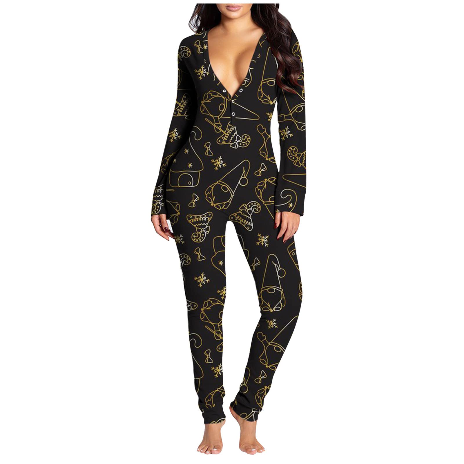 Christmas Jumpsuits For Women Onesie Flap Women Sexy Butt Flap
