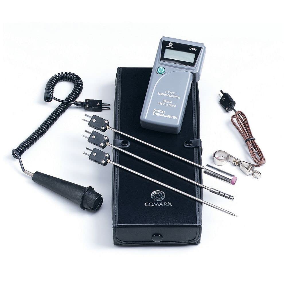 Comark Digital Type J Hand-Held Water Resistant Thermocouple Food Thermometer Kit DT33/P1-1 each