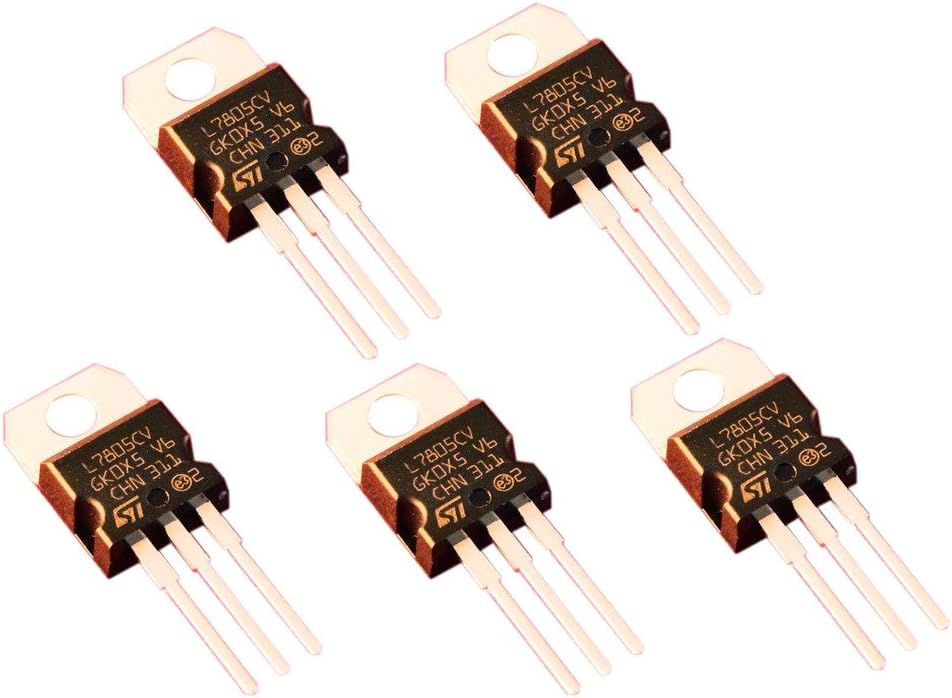 L7805CV L7805 Positive Voltage Regulator Output 5v TO-220 Package 5 Pack