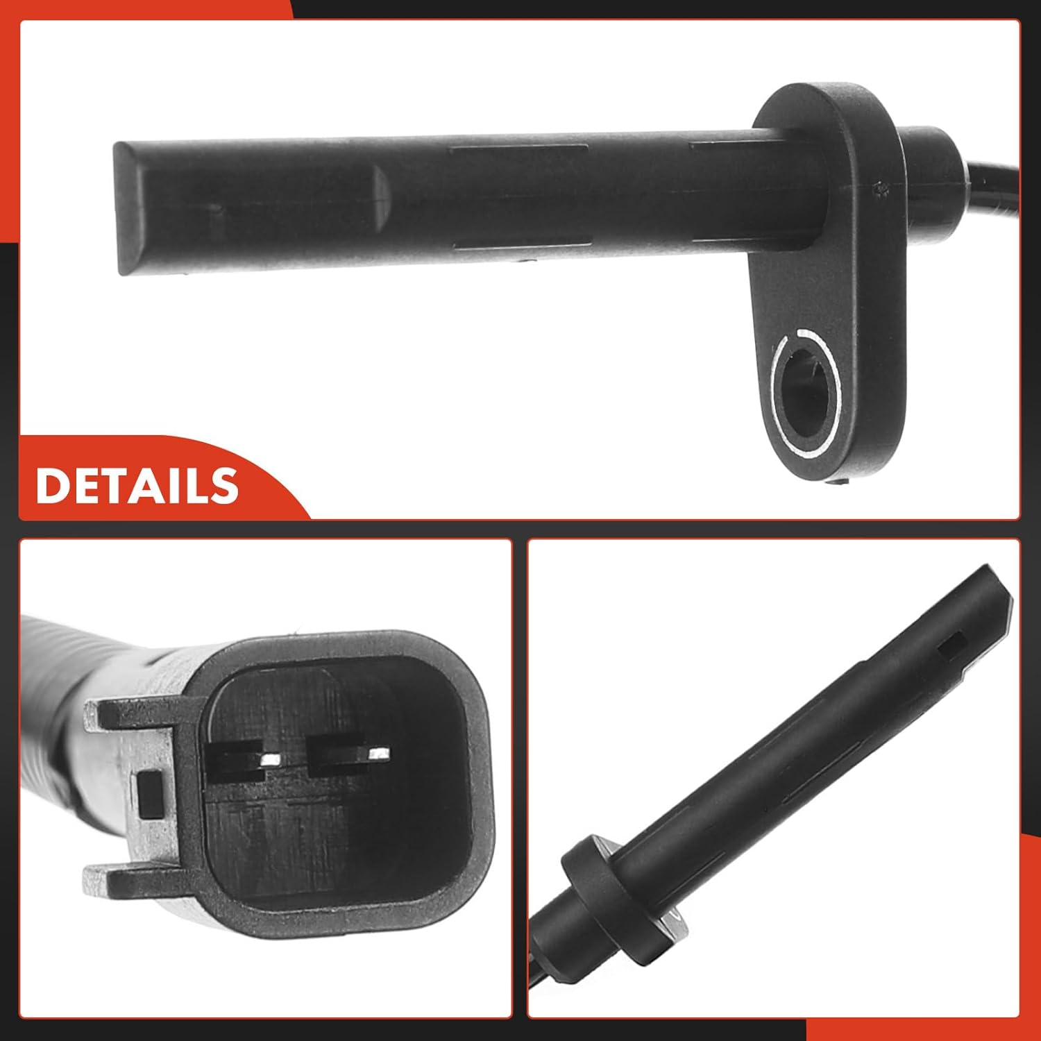 A-Premium ABS Wheel Speed Sensor Compatible with Cadillac Models - CTS 2008 2009 2010 2011 2012 2013 2014 2015 - Front Driver and Passenger Side, (2-PC Set)