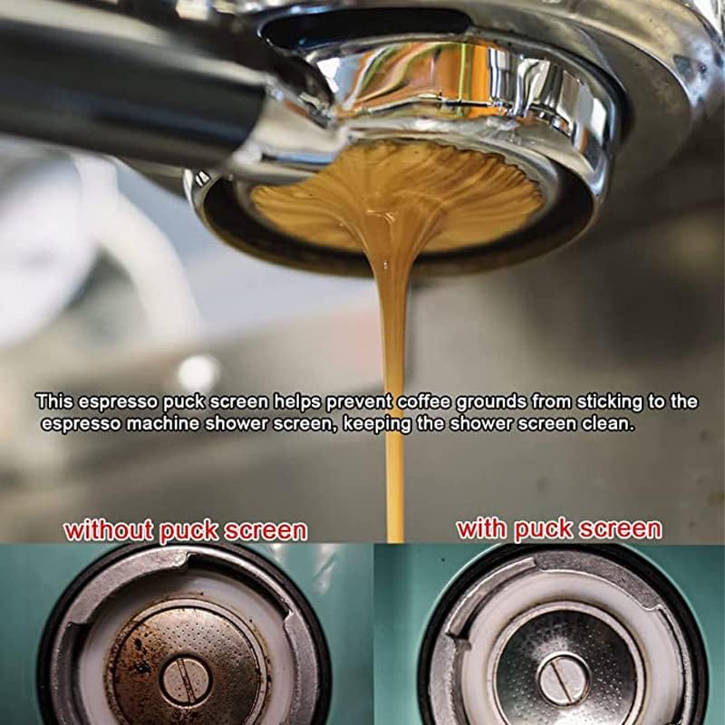 Miniatura 7 de 2 pantallas de disco de café expreso de 2.008 in, 0.067 in de grosor, 150 m, filtro reutilizable de malla para café expreso, cesta de filtro de