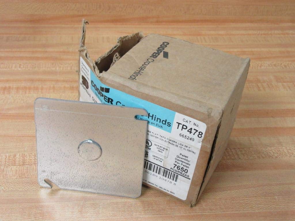 Cooper Crouse Hinds TP478 Outlet Box Cover 4" (Pack of 22)