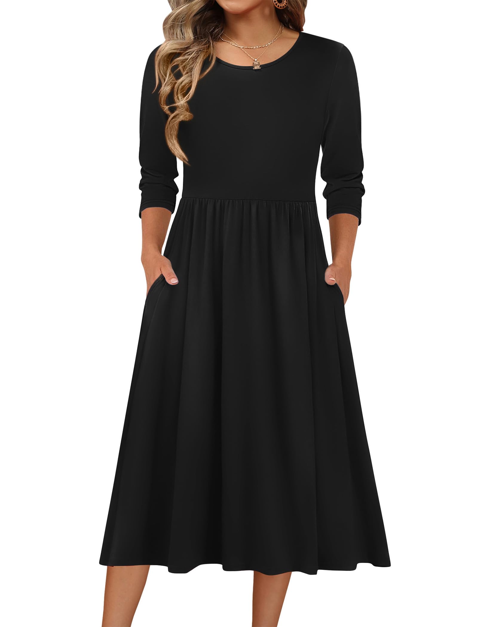Zeagoo 3/4 Sleeve Women's Dress